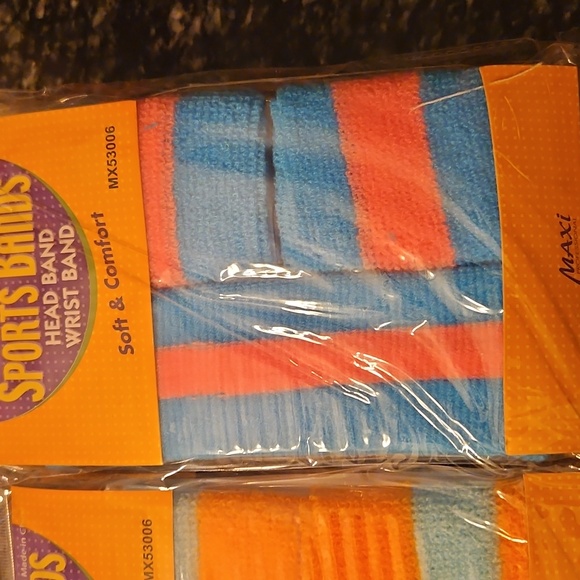 Maxi Sports Bands Head and Wrist Bands Set 12 Pks - Picture 4 of 4